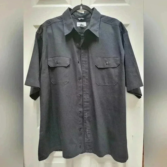 Carhartt Other - Carhartt Men's Big & Tall Black Button Down Short Sleeve Shirt Size 2XL Tall